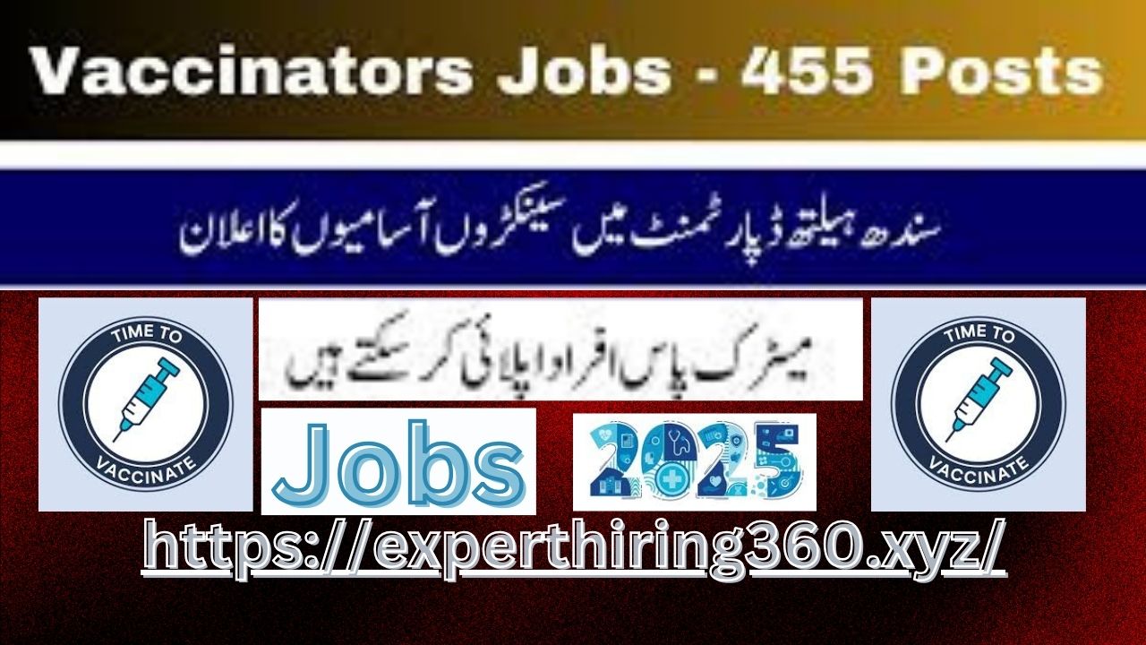 Latest Vaccinator Jobs 2025 | Sindh Health Department
